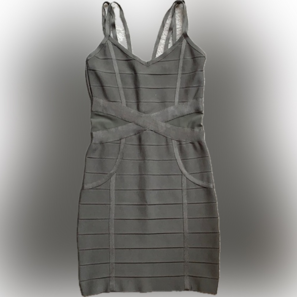 Bebe Olive Green Bandage Dress -Medium